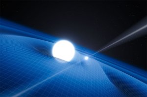 Artist rendering of how white dwarfs warp spacetime  (Image Credit: ESO)
