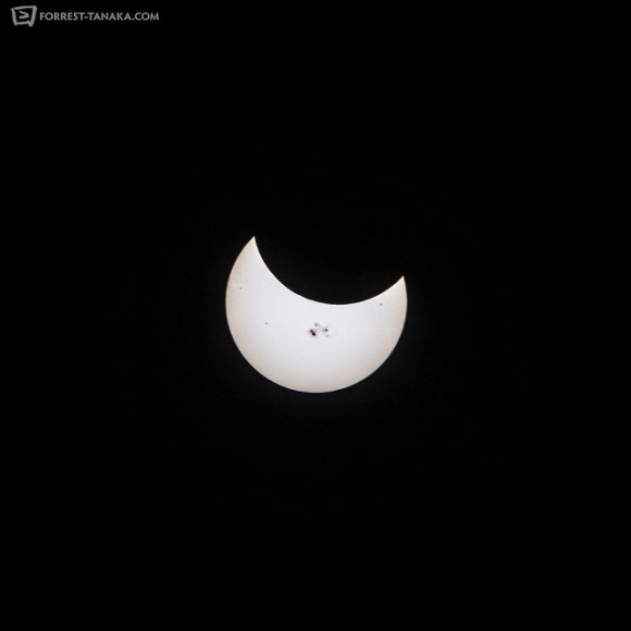 Partial Solar Eclipse of October 23, 2014, at 280mm. Credit and copyright: Forrest Tanaka.