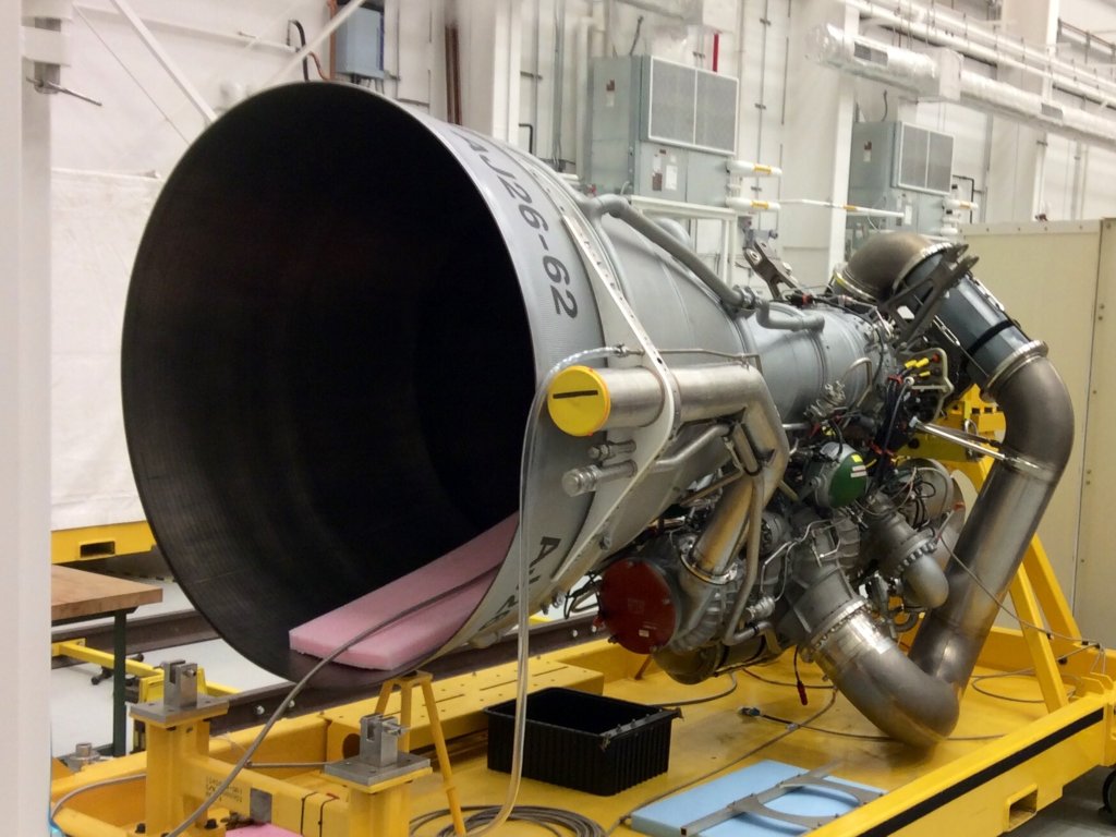 The Antares first stage is composed of two AJ-26 engines. Photo Credit: Rocketdyne