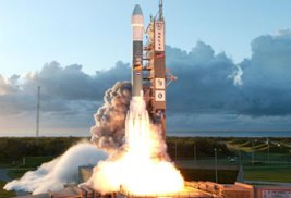 Dawn launches atop a Delta-II Heavy on Sept. 27, 2007. Photo Credit: ULA