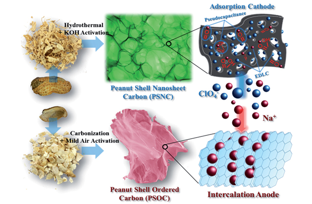 Scientists Create A Hybrid Sodium Ion Capacitor From Peanut Shells
