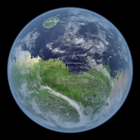 Artist concept of a Living Mars. Credit: Kevin Gill