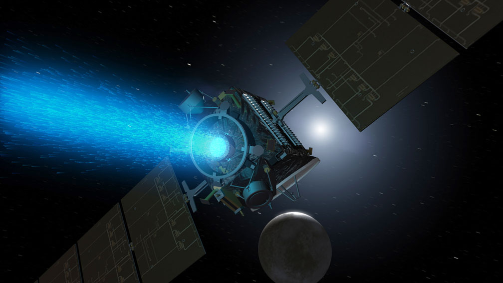 Artist’s concept of the Bussard Ramjet, which would harness hydrogen from the interstellar medium to power its fusion engines. Credit: futurespacetransportation.weebly.com