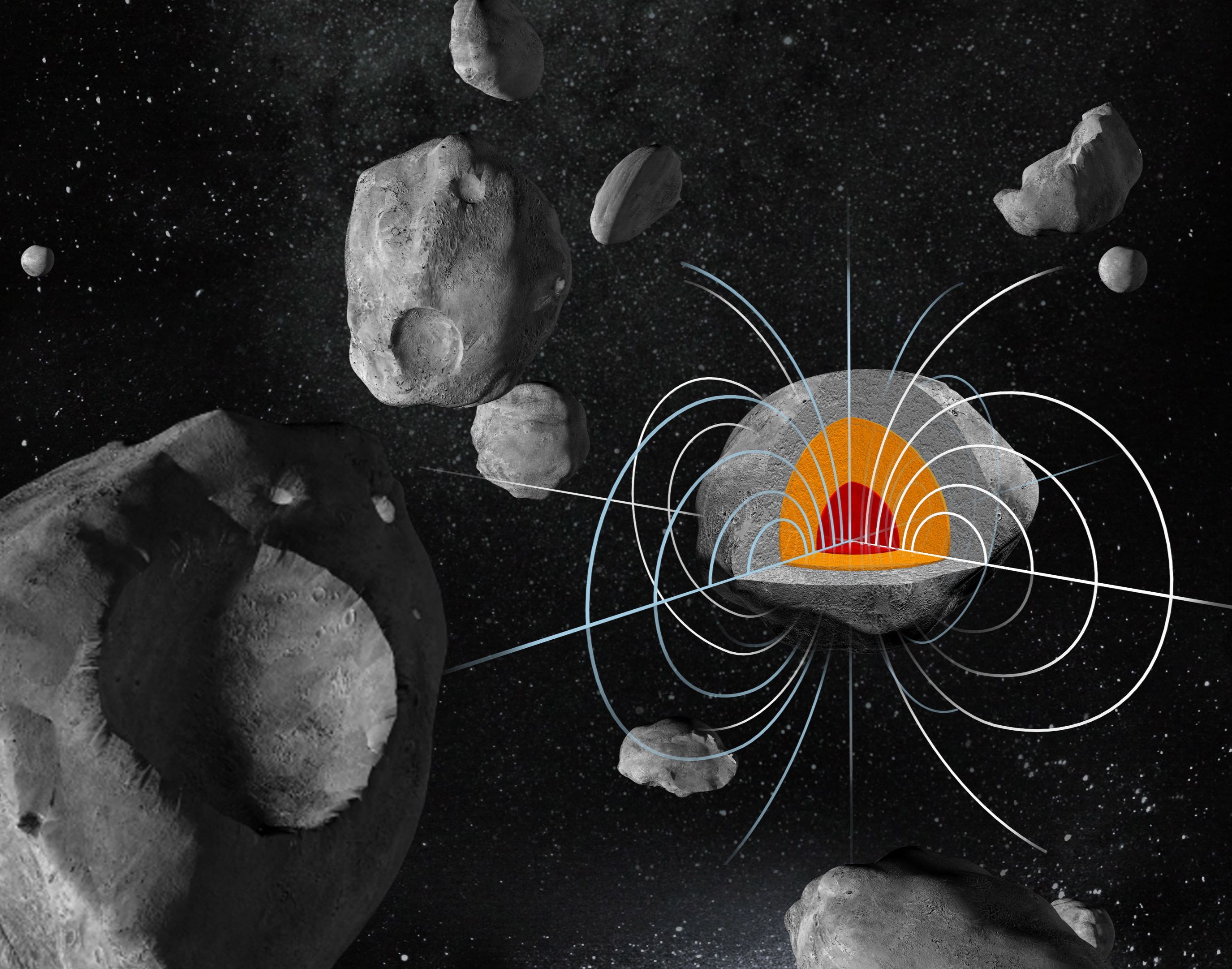 Magnetic Planetesimals  (Credit: Credit: Damir Gamulin/Ben Weiss)