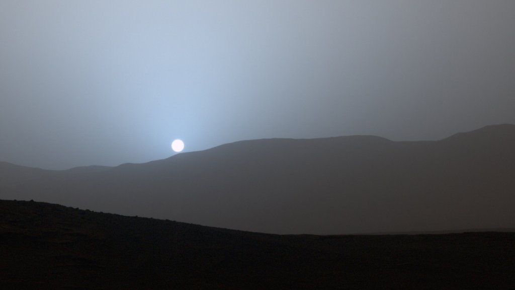blue sunset mars