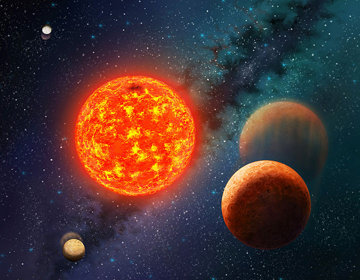 Rendering of Kepler-138 b