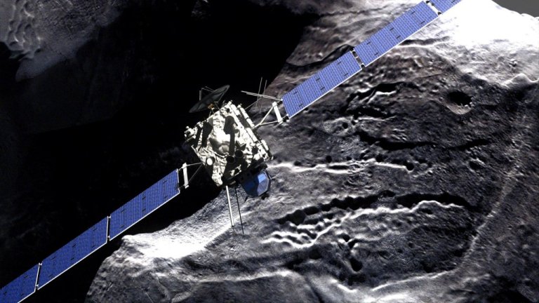 Rosetta Sees Signs of Water Ice on Comet Surface