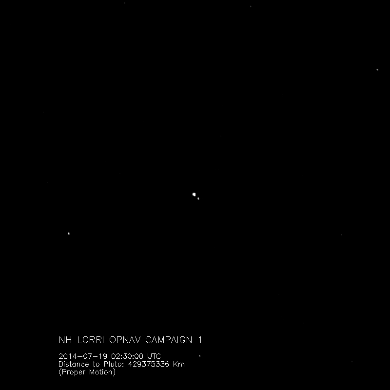 Pluto with orbiting moons 2014