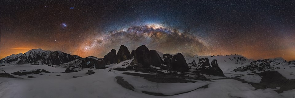 The Milky Way over Castle Hill, New Zealand 