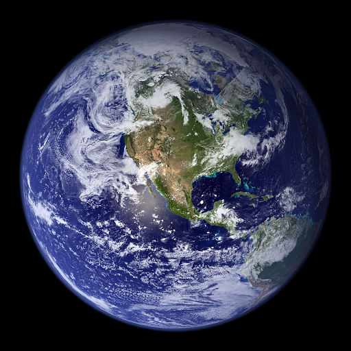 NASA Image of Earth via Wikimedia Commons