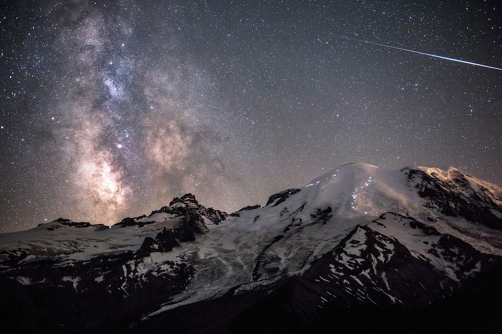 Milky Way Over Mount Rainier