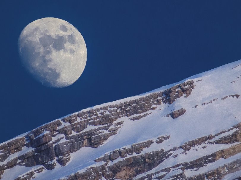 Moon and Antelao