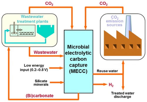 Microbial Electrolytic Carbon Capture