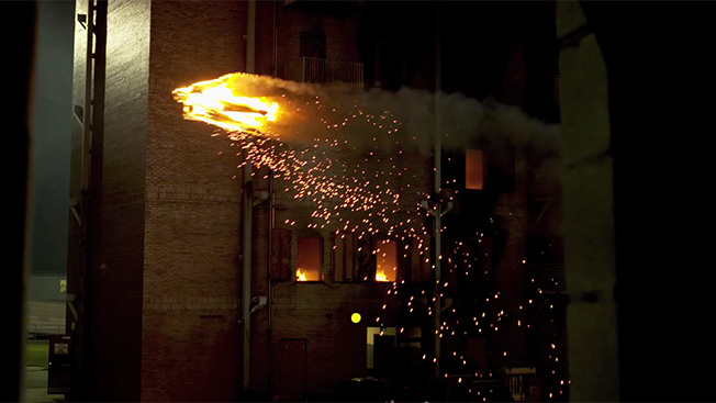 You Have to Watch This Stunt Where They Light a Flying Drone on Fire