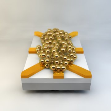 Gold nanoparticles arrange themselves into a working electronic circuit