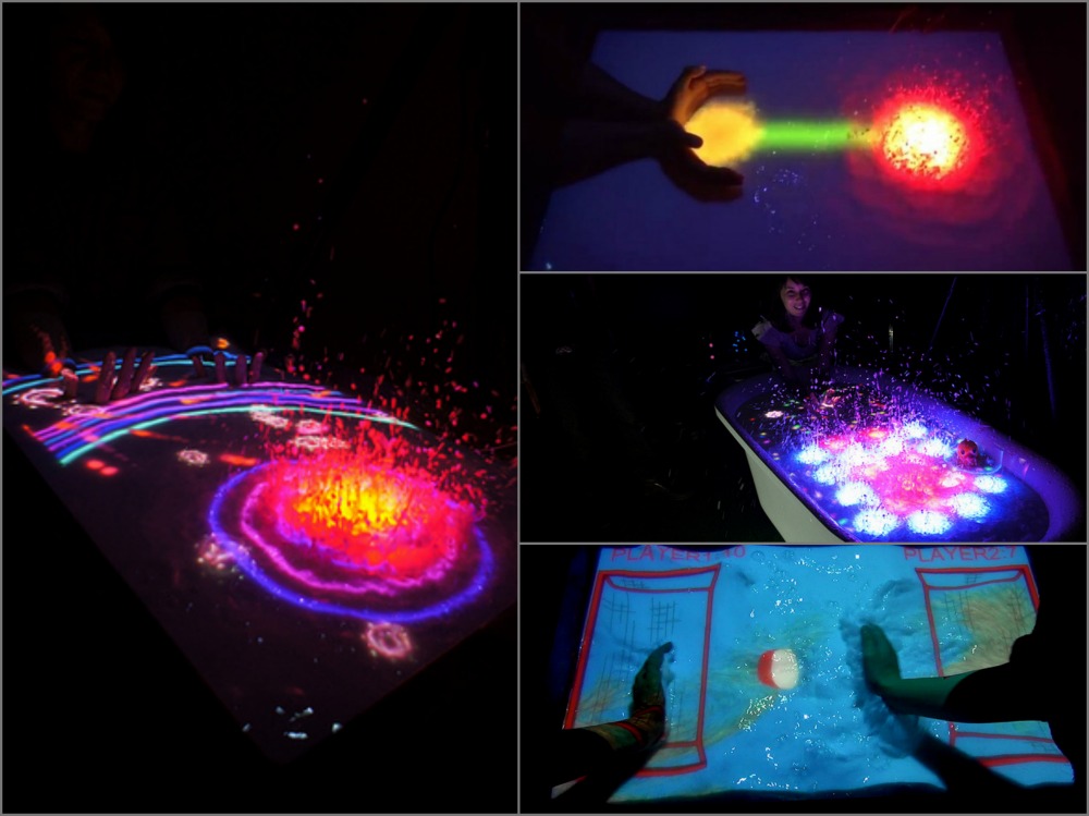 interactive water touchscreen gaming