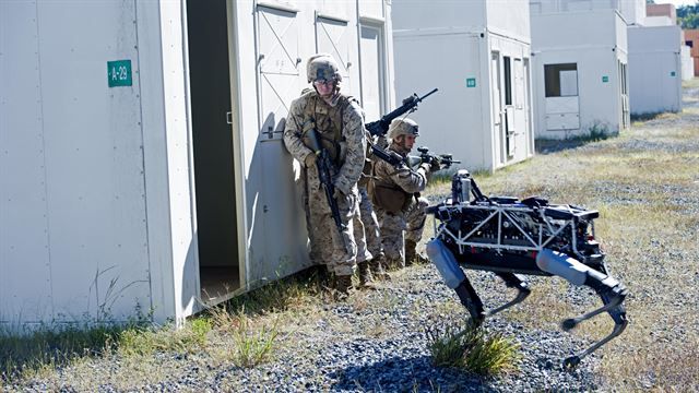 The Marine Corps is testing Google’s all-terrain “Spot” robot