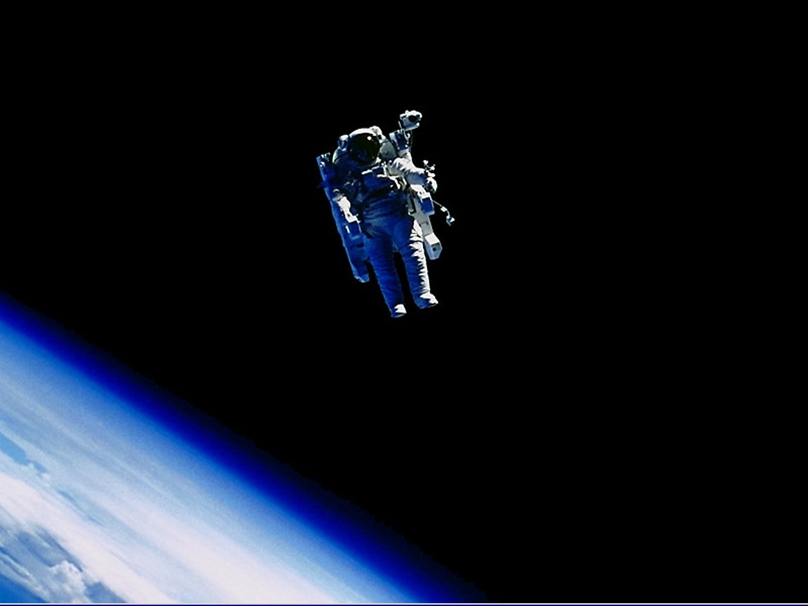 Image of the first ever space walk. Credit: NASA/ESA