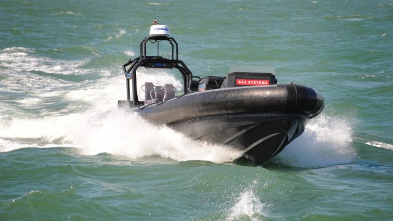 British firm BAE Systems unveils a high-speed naval drone