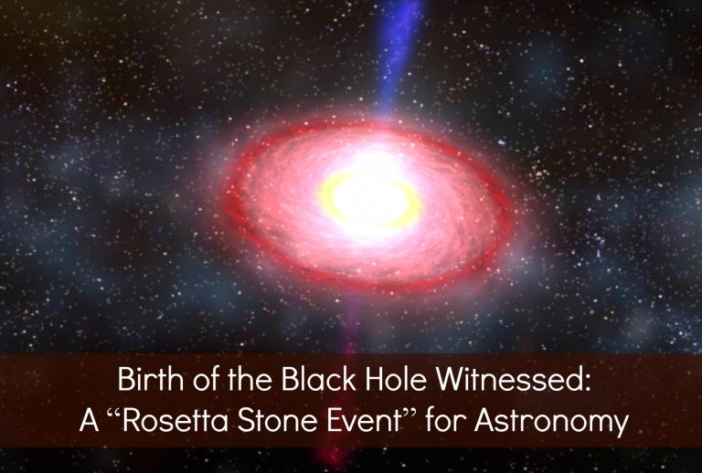 Birth of the Black Hole Witnessed: A “Rosetta Stone Event” for Astronomy