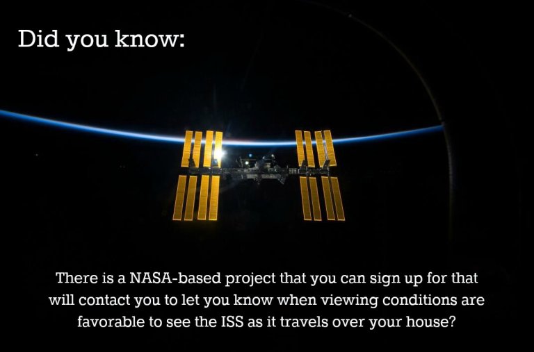 How to Sign-up For ISS Alerts