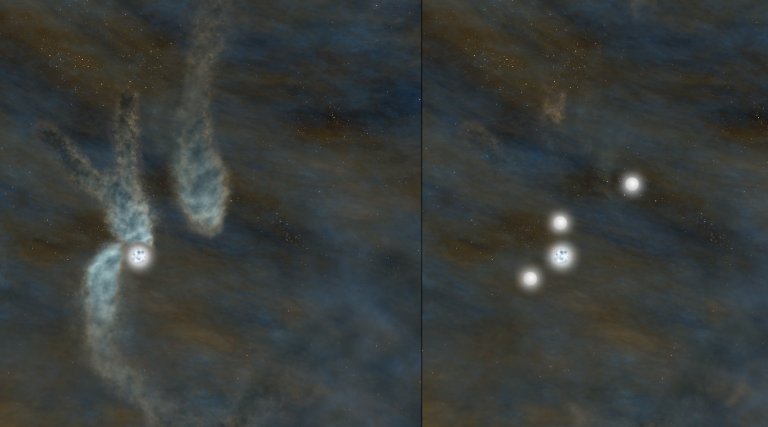 Astronomers Witness Birth of Quadruple Star Quartet