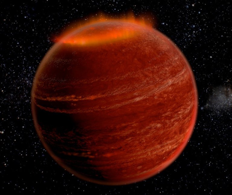 Supercharged Aurora is the First Found Beyond Our Solar System