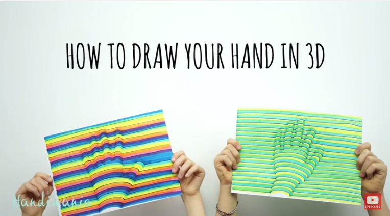 Watch: How To Draw Your Hand In 3D