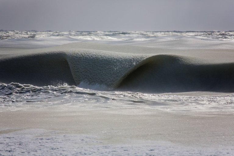 Photographer Captures Amazing Images of Nearly Frozen Ocean Waves