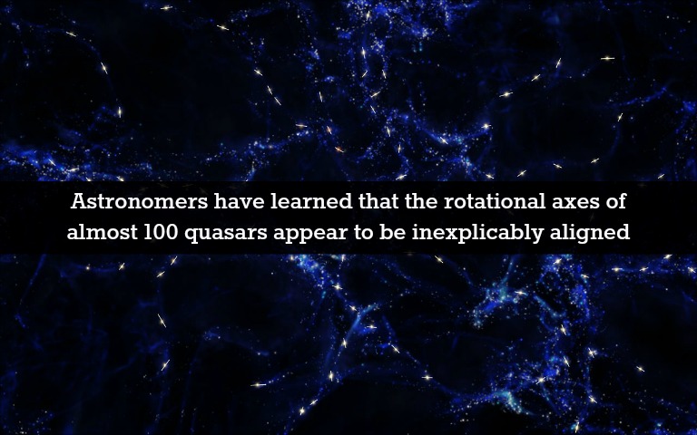 Why Are The Rotational Axes of All These Quasars Aligned?