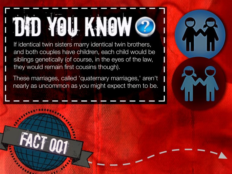 When Identical Twins Marry Identical Twins and Have Children (Infographic)