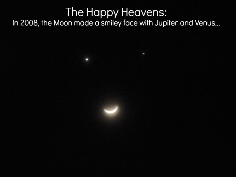Smiley Face Moon: The Conjunction of Venus, Jupiter, and Luna