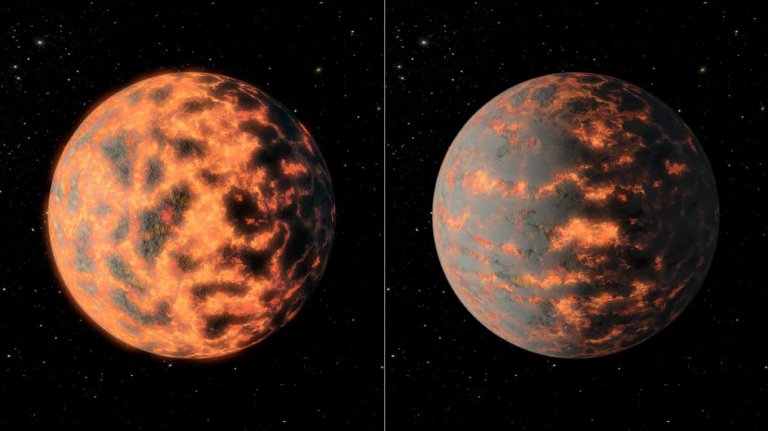 Evidence of Volcanism Observed on Extreme Exoplanet, 55 Cancri E