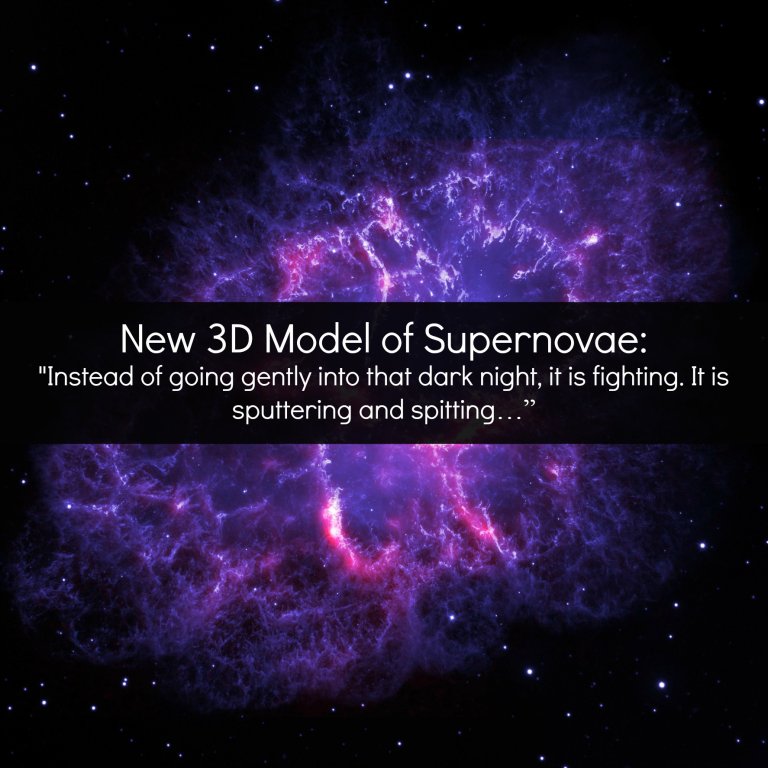 First 3D Model of Supernova Explosion: Deaththroes Seen in New Light