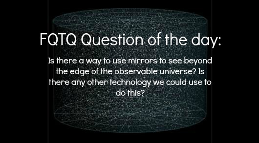 Could We Use Mirrors to See beyond the Edge of the Observable Universe?