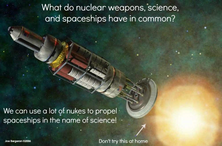 Nuclear Bombs and Shuttles: The Plausibility of propelling a Craft by Nuclear Explosions