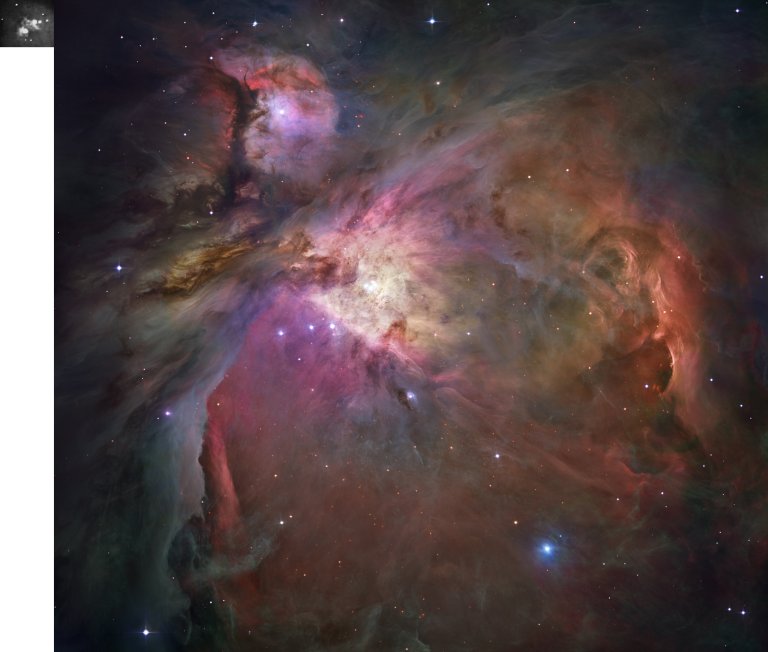First Image of Orion Compared to the Most Detailed Image Ever Taken