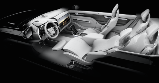 A sideview of the Volvo Concept 26 while in "Relax Mode". Credit: Volvo