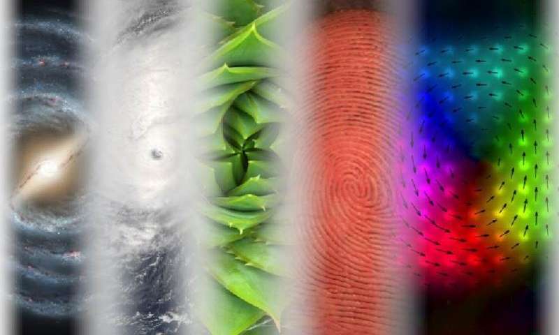 Vortex structures occur in nature across a broad range of length scales, from galaxies and weather systems all the way down to the atomic scale of polar vortices in ferroics. Image Credit: LBNL