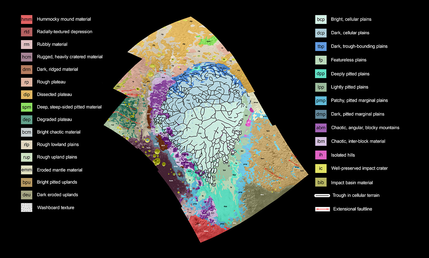 Pluto terrain. Image credit: NASA