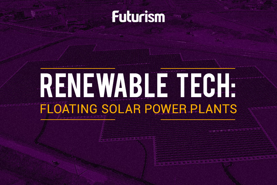 floating solar farm infographic