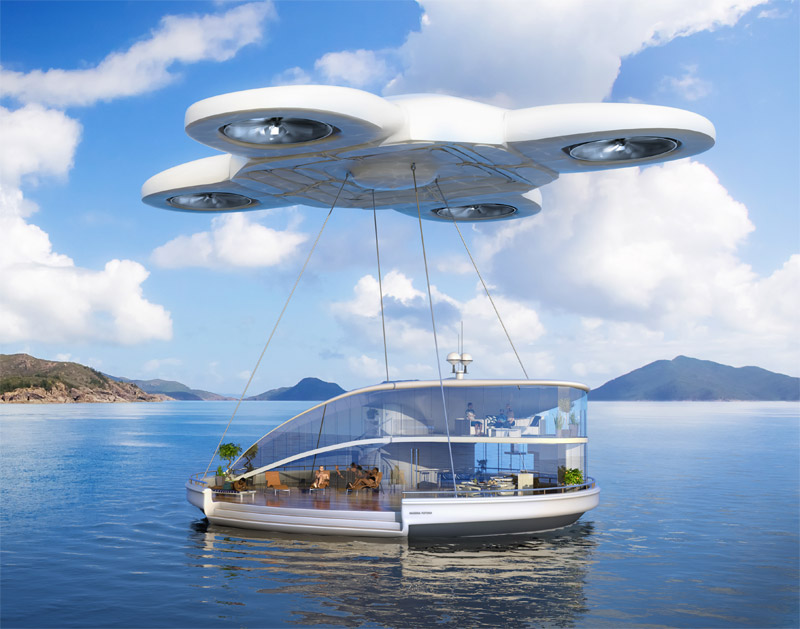 A drone flying house. Image credit: Taylor Herring/Samsung