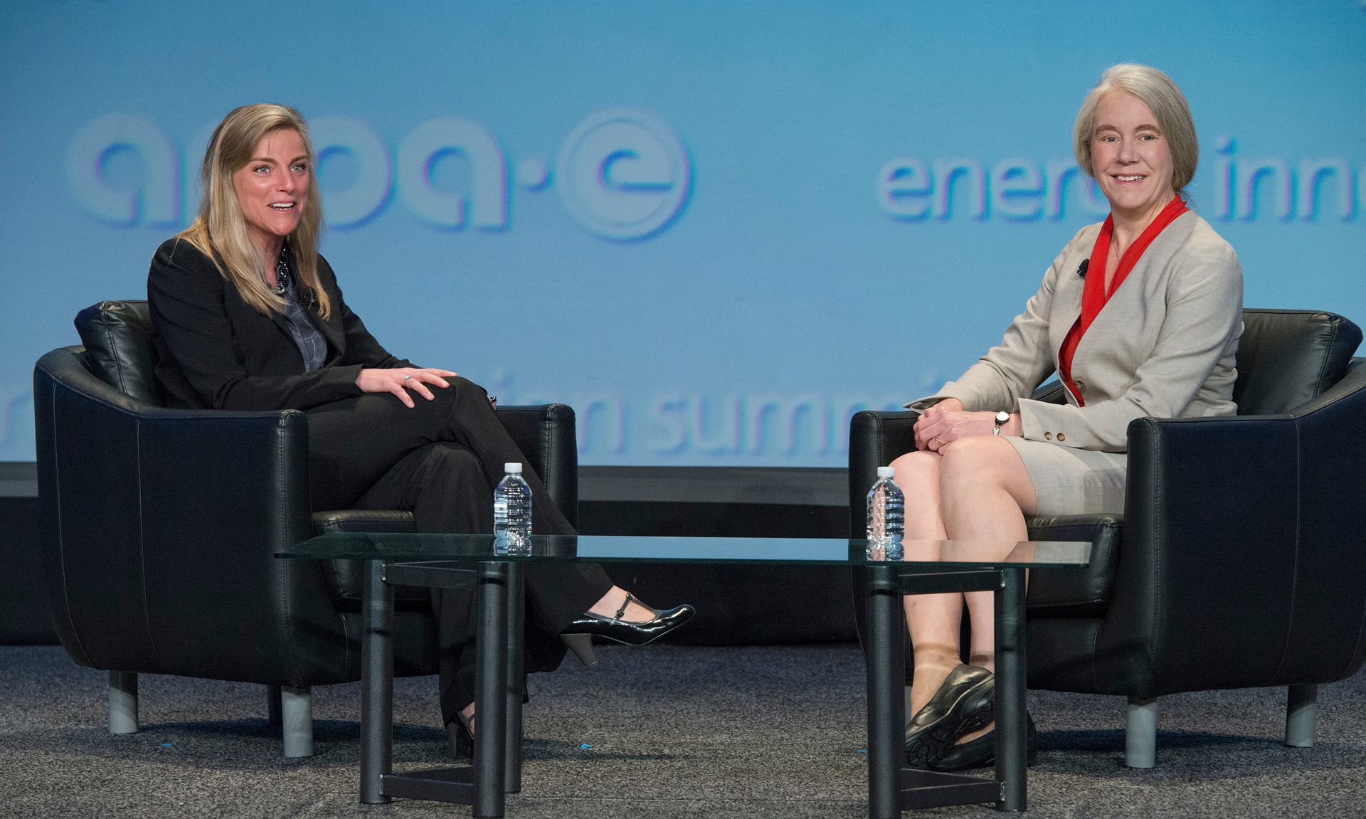 Dr. Ellen Williams (right), Arpa-E director: ‘We want power to be easy.’ Photograph: ARPA-E