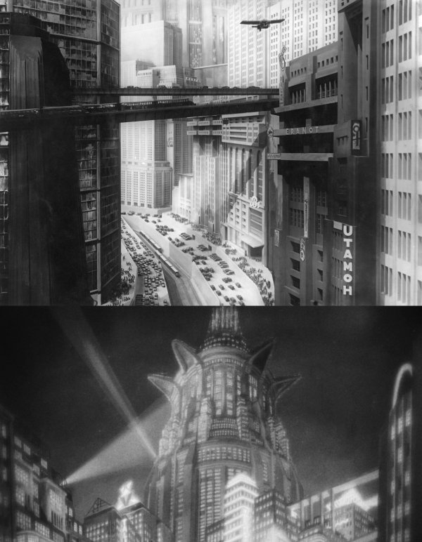 Images of a futuristic city from Metropolis (1927). Credit: tinypic.com/The Blog of Big Ideas