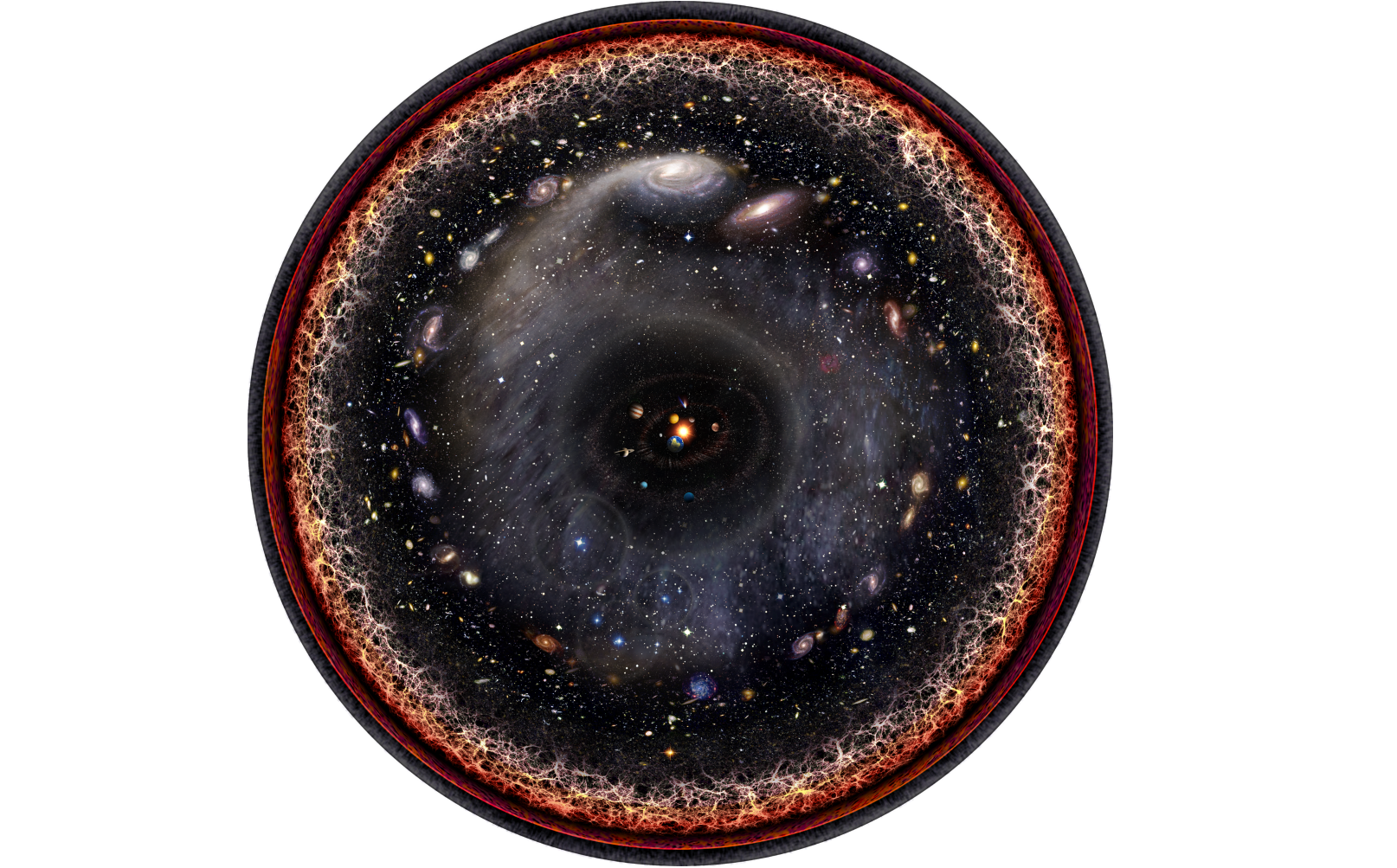 This image shows the entire known universe mapped out using data gathered from the SDSS. SOURCE: Pablo Carlos Budassi