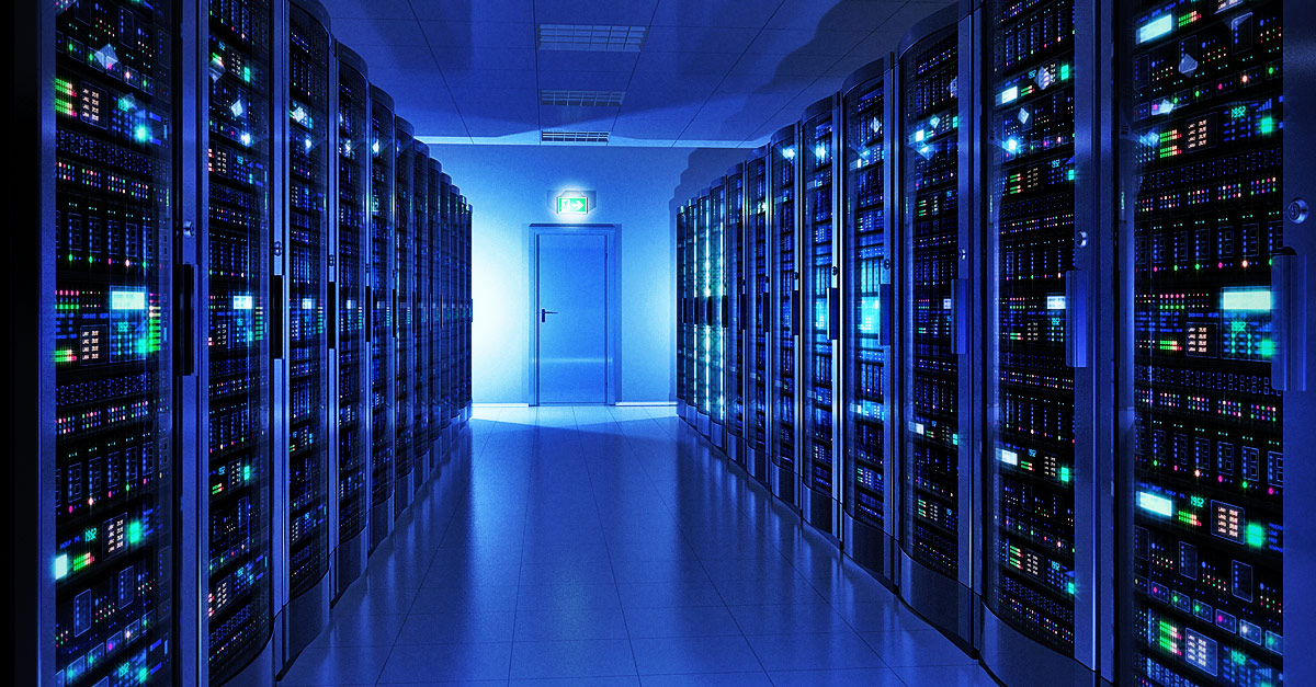 Modern interior of server room in data-center. Flickr 