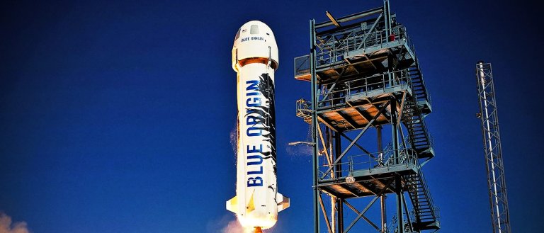 Watch: Blue Origin Lands Its Rocket For The Third Time