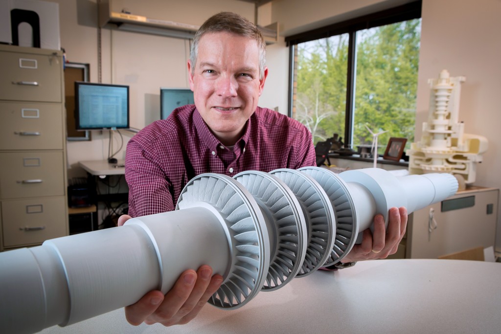 3D printed prototype of the turbine. Image Credit: GE Global Research