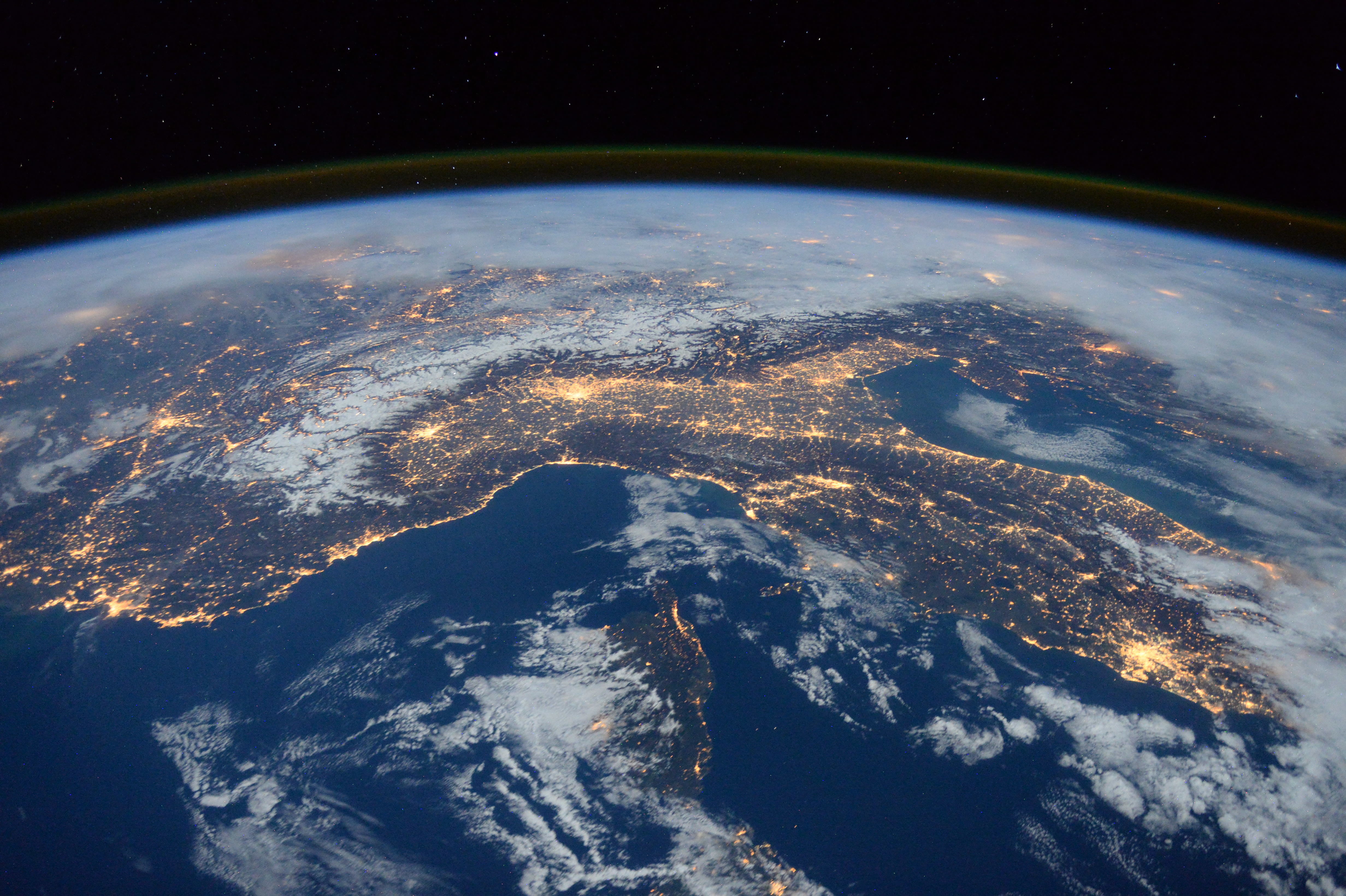 Image: A photo taken by Expedition 46 flight engineer Tim Peake of the European Space Agency (ESA) aboard the International Space Station shows Italy, the Alps, and the Mediterranean on January, 25, 2016. NASA/Tim Peake/Handout