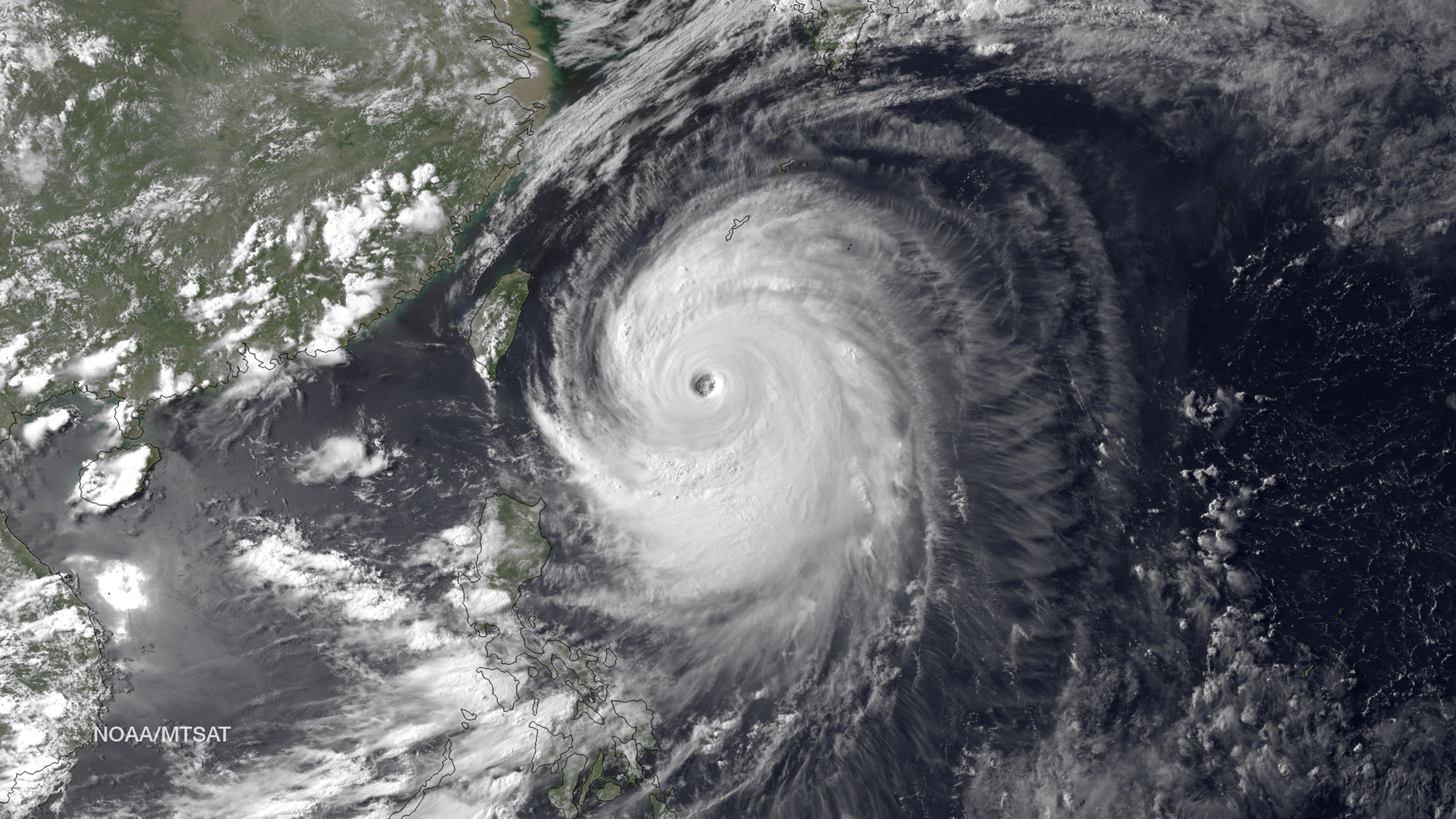 Image: Super Typhoon Neoguri in the Pacific Ocean, approaching Japan on its northward journey, is seen in an image taken by MTSAT-2 satellite on July 7, 2014 Image credit: NOAA